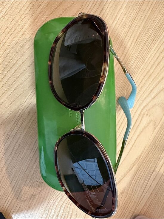 Kate spade Sunglasses Tortoise Shell Round Brown Oversized Boho Chic with Case main image 5